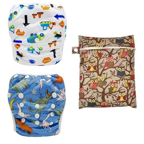 Listado de Pañales para nadar para Bebé Top 10. 48 Catwald Pañales para alberca Bebe tallas Grande y pequeñas Niñas y Niños, swimmers pañales de Natación para bebe reutilizables ecológicos para Niña y Niño Swimmers (Niño...