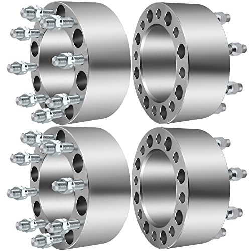 SCITOO 4X 3 inch 8 Lug Wheel Spacers Adapters 8x6.5 to 8x6.5 126.15mm CB fit for H2 for Avalanche 2500 for Sierra 3500 HD 2003-2010 Wheel spacers