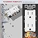 ENERLITES Decorator Wall Receptacle Outlet, Tamper-Resistant Standard Electrical Wall Outlet, Residential Grade, 3-Wire, Self-Grounding, 2-Pole, 15A 125V, UL Listed, 61501-TR-W-10PCS, White (10 Pack)