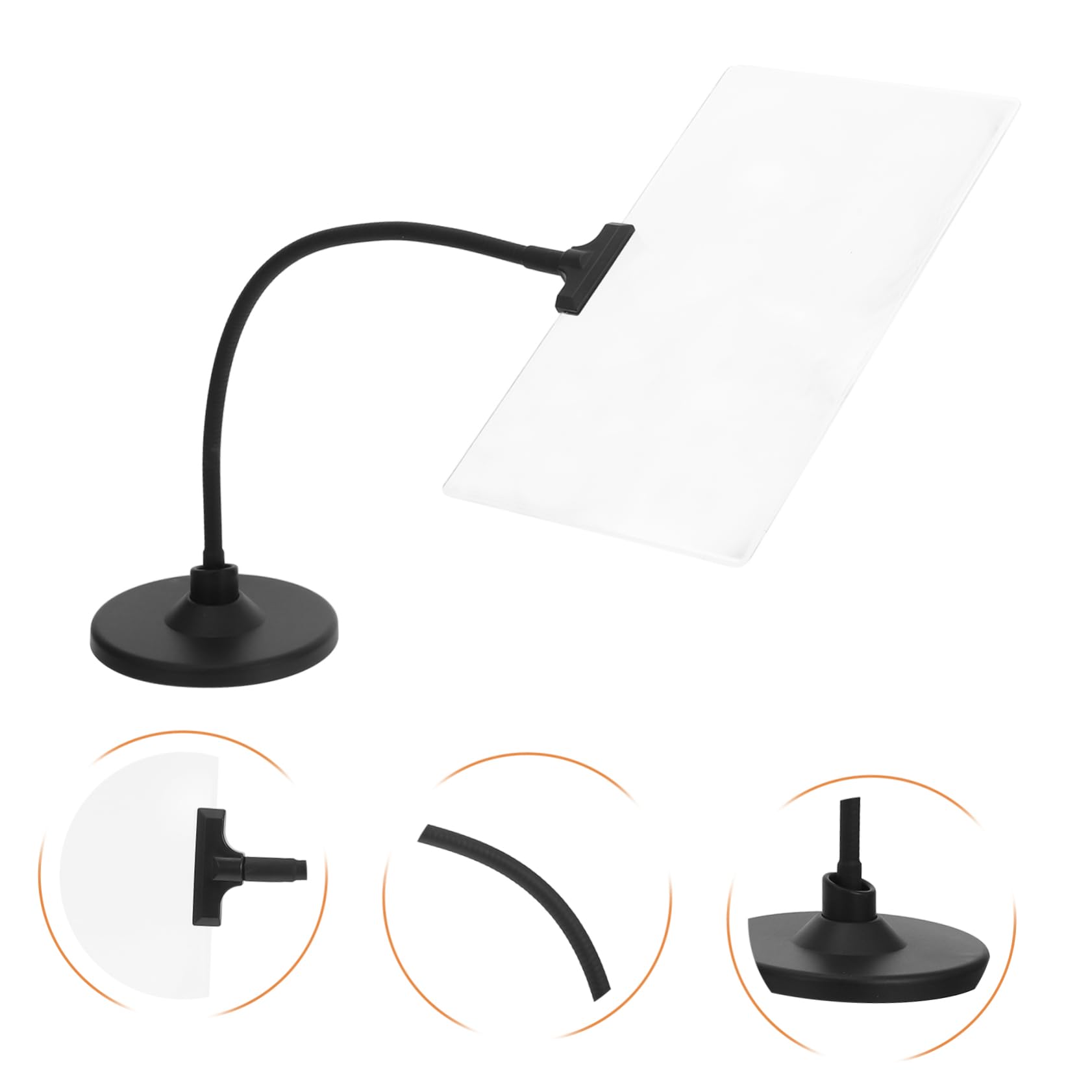 COLLBATH Leselupe mit Ständer und LED Licht Hochauflösendes Vergrößerungsglas aus Abs für Handarbeit und Stickerei Tischlupe zur Entlastung der Augen Beim Lesen