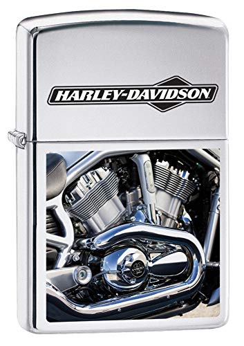 Zippo Harley-Davidson Engine High Polish Chrome Pocket Lighter, One Size