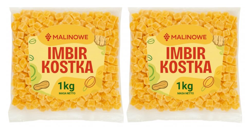 Malinowe imbir kandyzowany kostka 2x1kg jakość premium