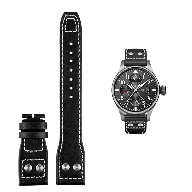 Bracelet montre cuir marron foncé look aviateur au quotidien