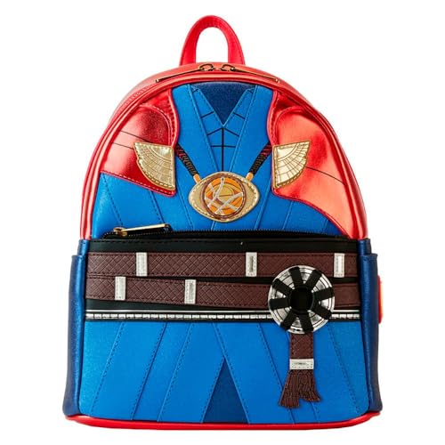 Loungefly Marvel Metallic Doctor Strange Double Strap Umhängetasche, Mehrfarbig/Meereswellen (Ocean Tides), Mini