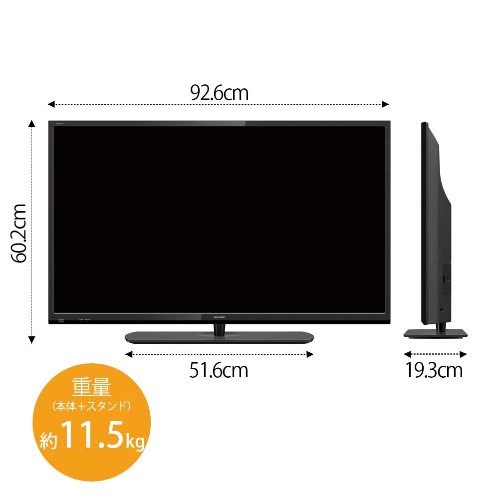 Amazon | シャープ 40V型 AQUOS フルハイビジョン 液晶テレビ 2T 