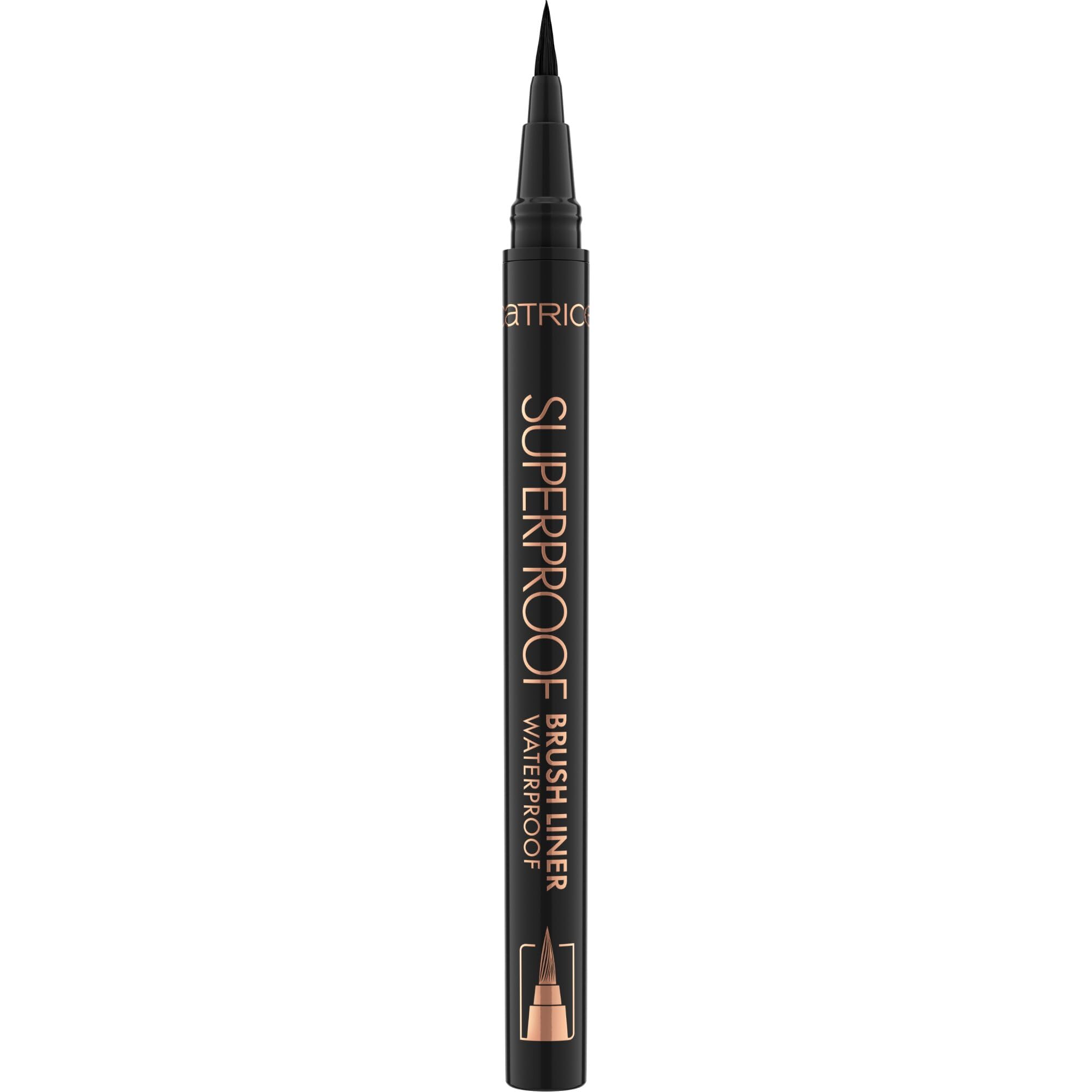 CATRICE Superproof Brush Liner Waterproof Eyeliner Nr. 010 Schwarz, langanhaltend, hochpigmentiert