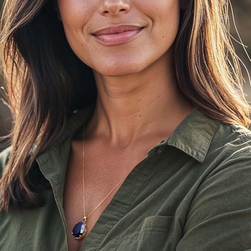 Ross-Simons 15.00 Carat Sapphire Pendant Necklace in 18kt Gold Over Sterling. 18 inches2