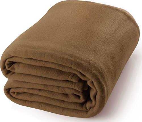 Utopia Bedding Warm Lightweight Polar Fleece Couch Blanket (King, Chocolate) - Soft Brush Fabric