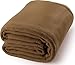 King Polar-Fleece Thermal Blanket Chocolate (90 by 113 Inches) - Extra Soft Brush Fabric, Super Warm Bed Blanket, Lightweight Couch Blanket, Easy Care - By Utopia Bedding