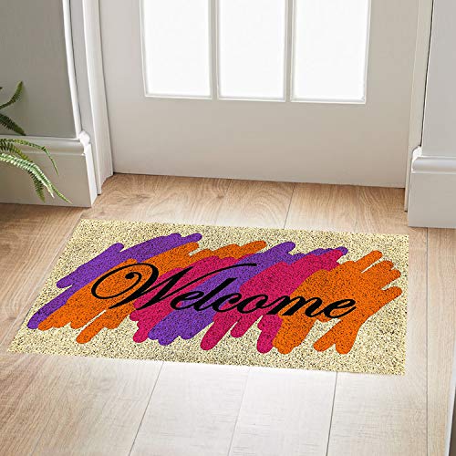 Image of Onlymat Coir & PVC Hard Ecofriendly Merry Christmas Printed Large Doormat for Main Door, Bedroom, Entrance, Home (Multicolour, 75cm x 45 cm x 1.5 cm)