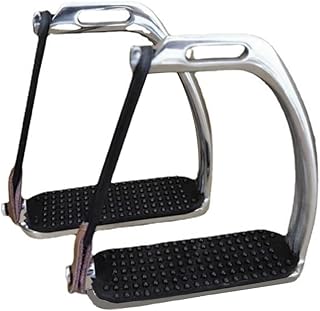 Étriers de Sécurité D'Équitation à Haute Résistance, Étriers en Acier Inoxydable Argenté, Équipement de Course en Plein Air pour Enfants