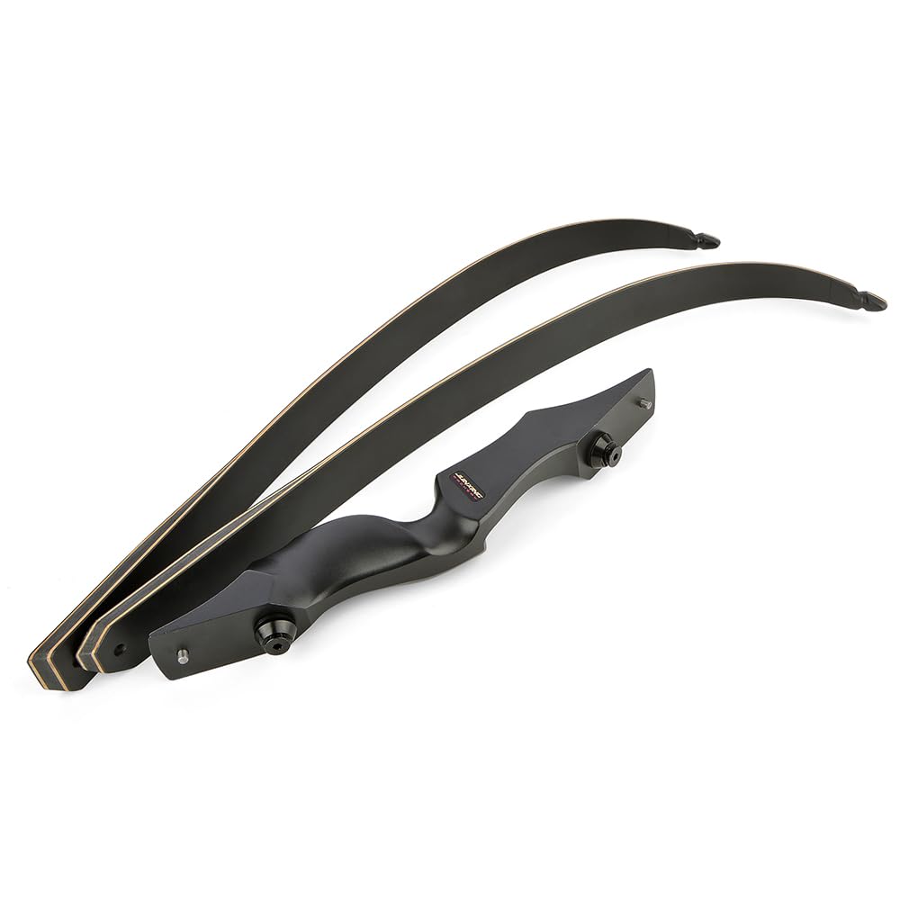 60" Jagd-Recurvebogen-Set für Erwachsene – 60 lbs Magnesiumlegierung Abnehmbarer Bogengriff, Rechtshänder, für Outdoor-Schießen