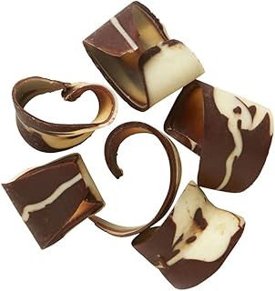 Marbled Curled Chocolate Shavings Edible Cake Decoration, Replacement fo...