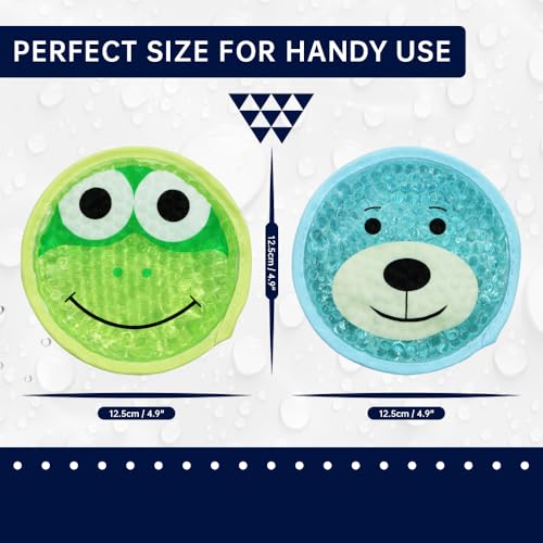 Image of Gel Ice Pack for Injuries 2 Packs Cute Reusable Hot Cold Gel Packs