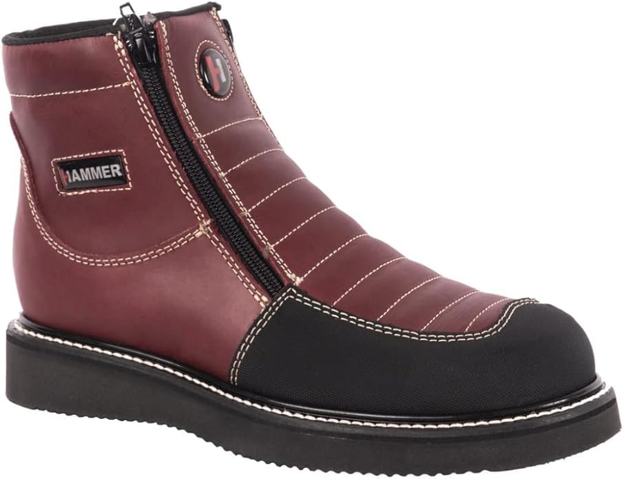 King Welt Ultra Flex 6" 338 Zipper Double Density Lightweight Men Work Boots (Burgundy, US Footwear Size System, Adult, Men, Numeric, Medium, 11)3