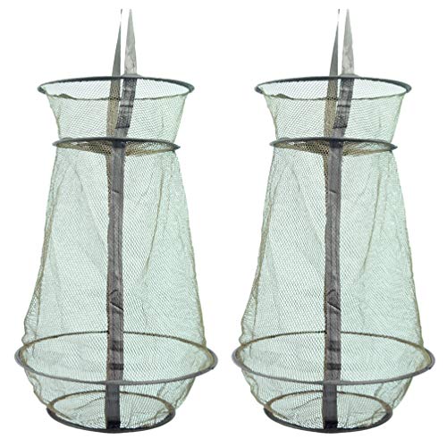 2 peças de rede de pesca Besportble, armadilha de peixe dobrável para manter iscas, peixes, carangue