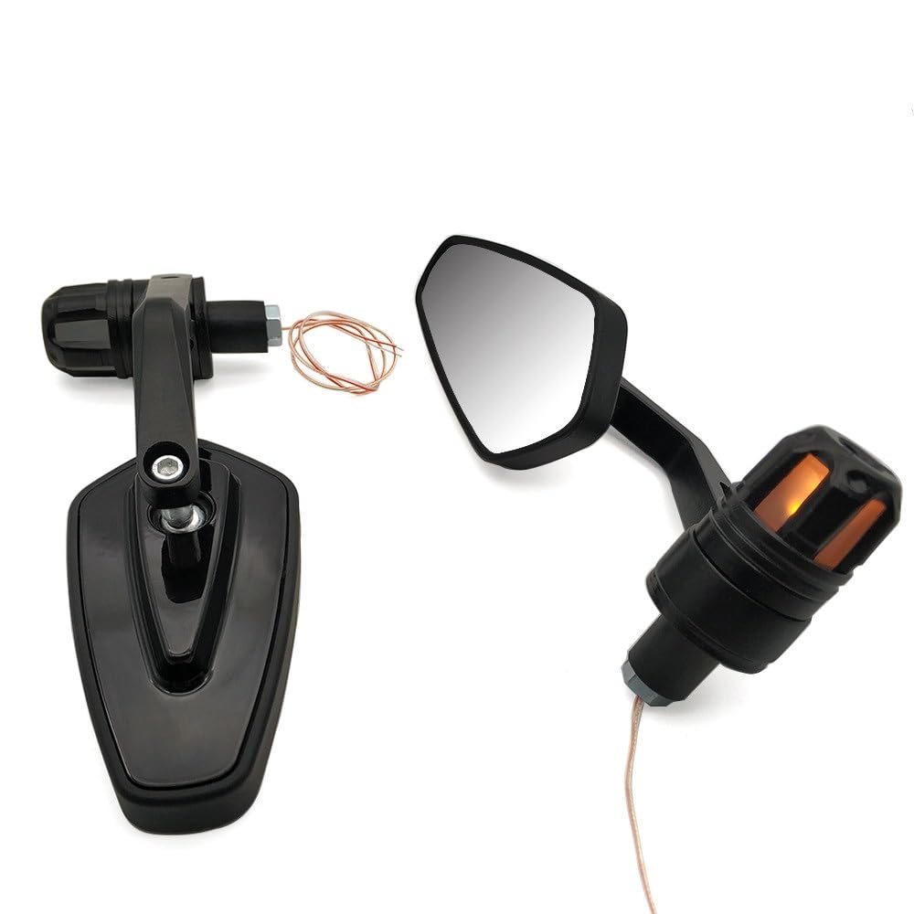 Espejos retrovisores de motocicleta 22mm compatibles con KX65 KX85 KX100 intermitentes