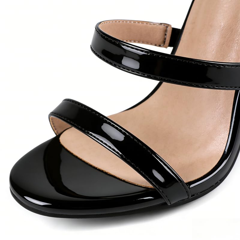 High Heels Sandaletten Riemchensandalen mit Verstellbaren Schnallen Reißverschluss