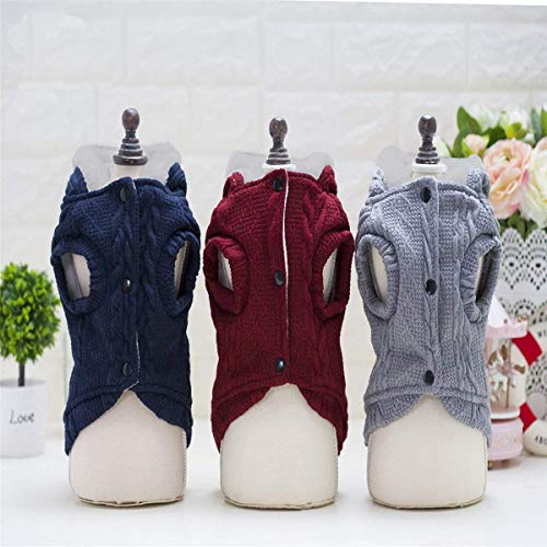Hunde Pullover Hunde Kleidung Hoodie Wollpullover mit Mütze Winter Warmer Rollkragen Pullover Fleecemantel für Kleine Hunde Mittelgroße Hunde Katze