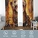 Ferret Curtains for Bedroom Decor, 39 Inches Long, Orange Flame Wildlife Animal Pattern Design Blackout Drapes, Ferret Curtains for Kitchen Bathroom Cafe, 2 Panels Set E&-6266