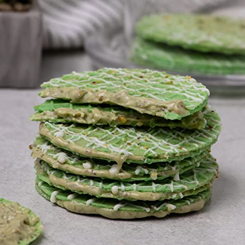 Image of Nova Nova Waffle Cookies - Pistachio | Vegetarian, 100% Eggless | With No Added Preservatives | Freshly Baked For Your Order - Box of 10