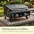 Black Portable Gas Grill, Dual 10,000 BTU Burners, 275 Sq.In Cooking Space, Push-to-Start Ignition, Wind-Proof Lid with Built-in Thermometer, Perfect for Camping Tailgates & Backyard BBQ Cookouts