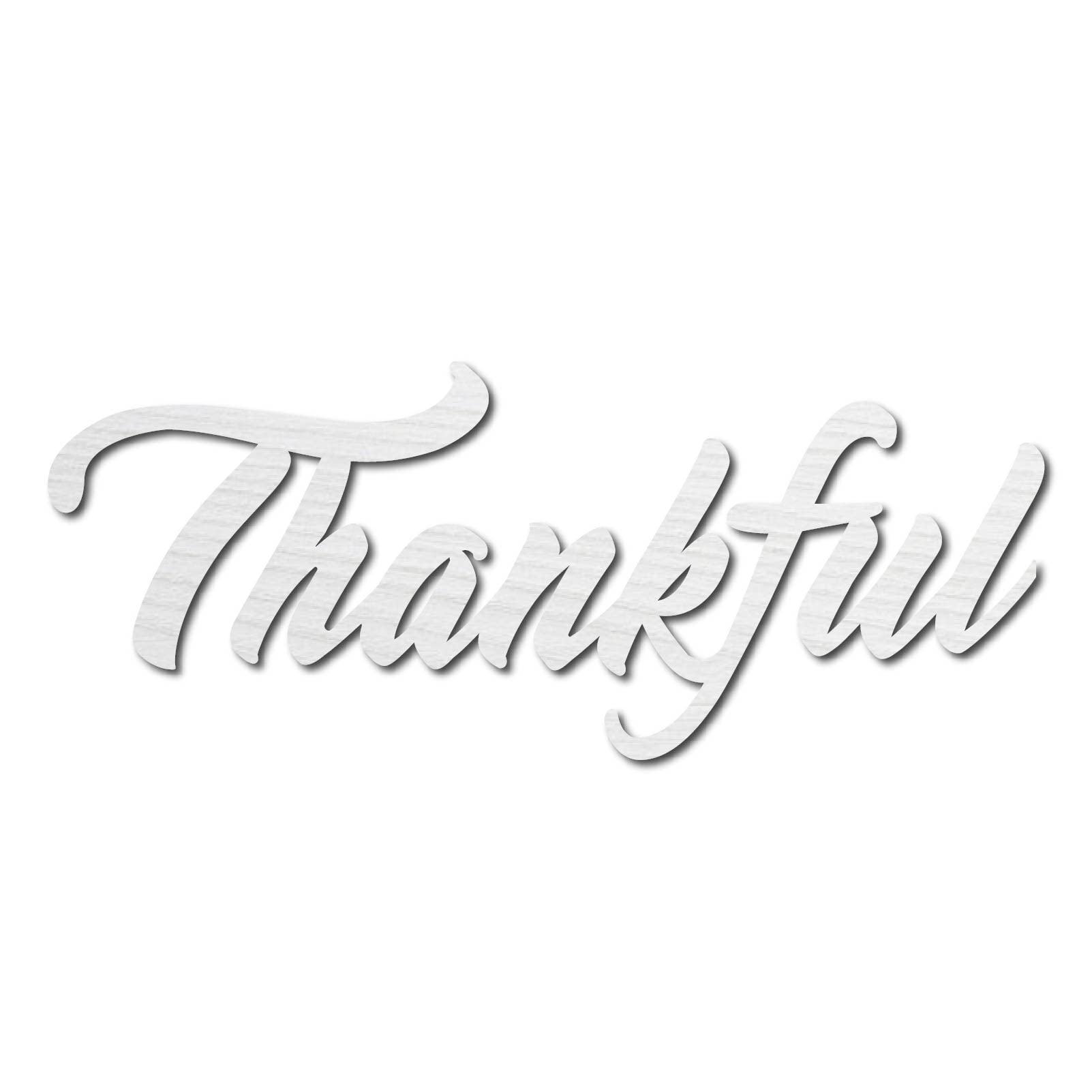 CREATCABIN Thankful Wood Sign Wall Decor Art Cutout Laser Cut Unfinished Letters Word Decorative DIY for Home Apartment Kitchen Front Door Party Farmhouse Porch Decoration 11.81 x 4.72 Inch(White) โ image 1