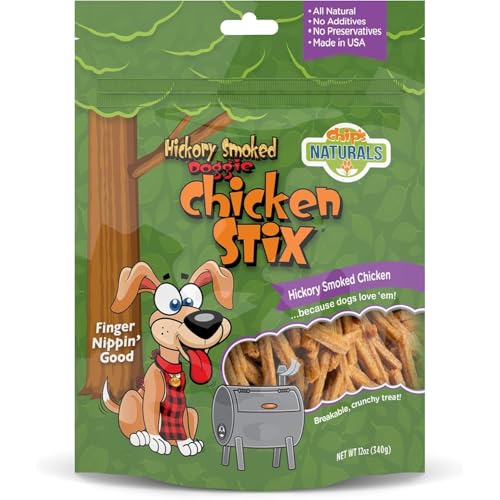 Chip's Naturals Doggie Chicken Stix, 12 oz – Hickory Smoked Chicken Dog Treats, Baked Natural Dog Treats for Training, Low Calorie Healthy Dog Treats, Pet Supplies
