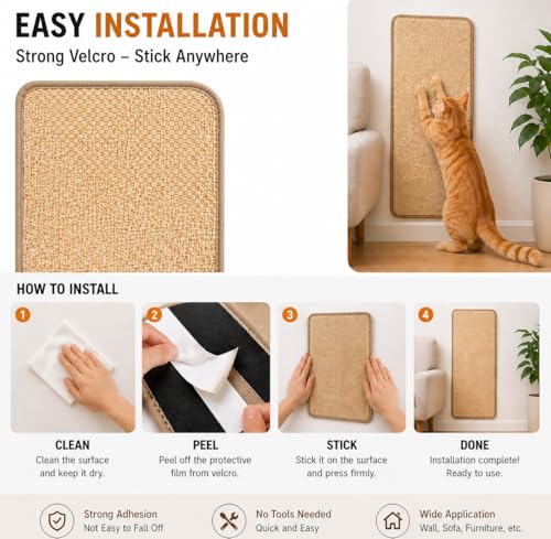 Alfombra rascadora para gatos 19.5x35 pulgadas miniatura 6