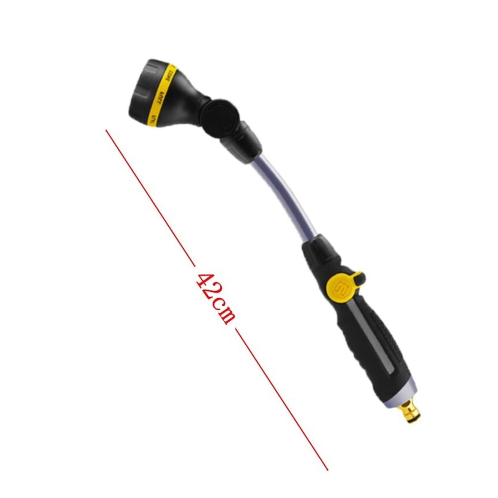 Pistola pulverizadora con manguera Boquilla, Manguera de agua jardín expandible con rociador giratorio y alta presión, sin torceduras, 17-125 pies(Hose Set 06,17FT)