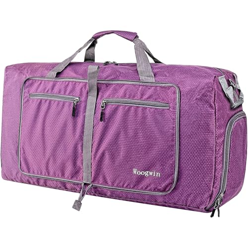 Image of Woogwin Travel Duffel Bag Large Foldable Waterproof Overnight Bag for Beach Swim Bags Pool Sports Gym