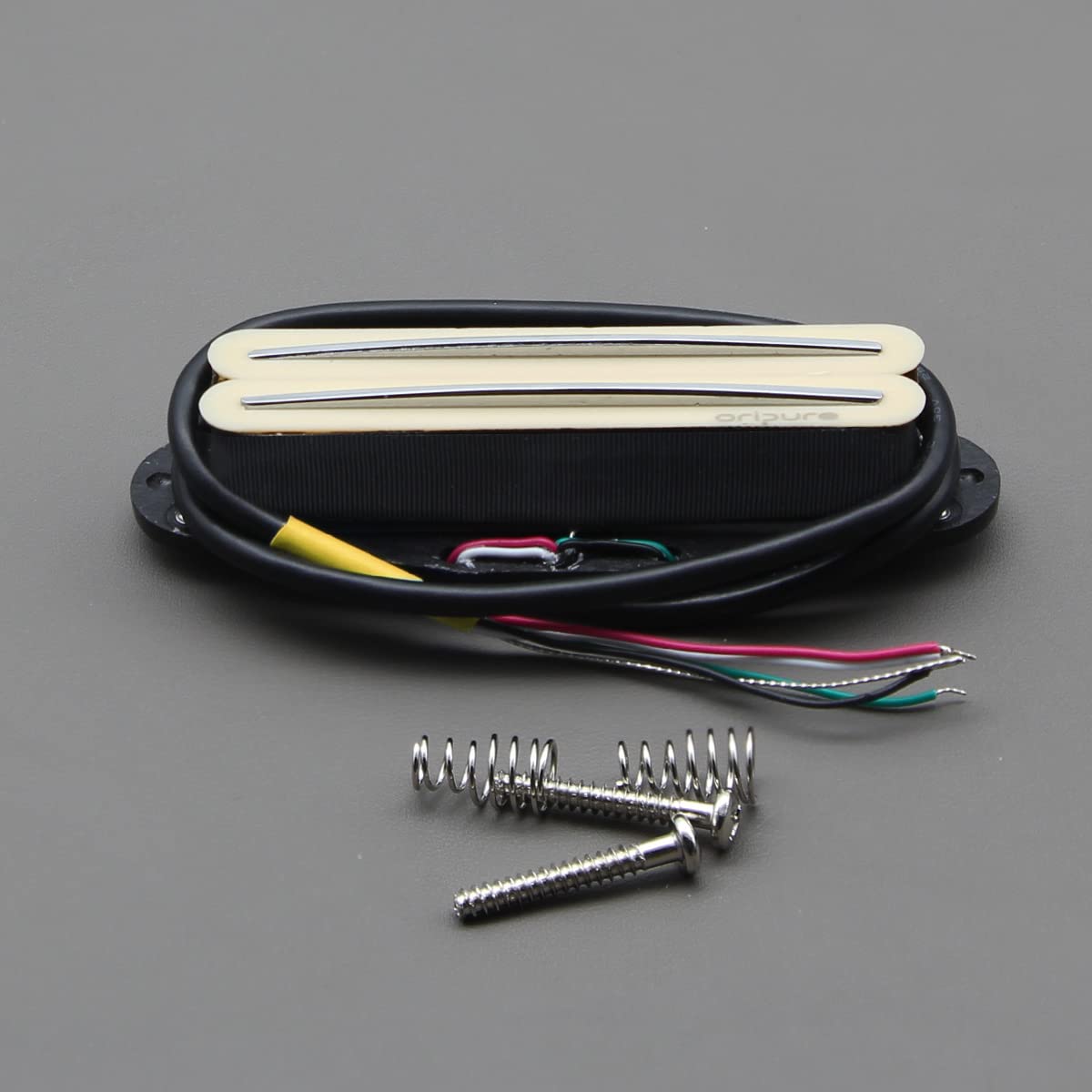Oripure AlNiCo 5 Hot Wound Dual Blade Rail Pickups Single Coil Sized Humbucker 16K Gitarrensteg Pickup für FD ST/SQ E-Gitarren Style, Creme