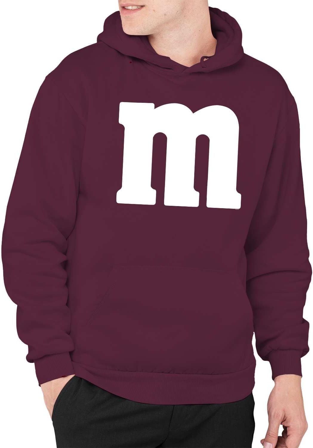 Unisex Letter M Hoodie Comfortable Trendy Sweatshirt for Men Women Perfect for Halloween Costumes