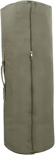 Canvas Duffle Bag With Side Zipper