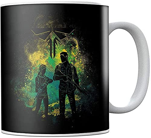 Taza de café de cerámica con diseño de Joel y Ellie Outline de The Last of Us