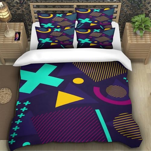 Housse de couette hypoallergique 3D microfibre ultra douce fermeture éclair