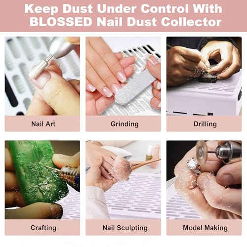 Blossed Nail Dust Collector Quite With Led Light thumb #4