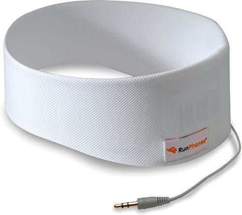 RunPhones Classic Exercise Headphones | Ideal for All Workouts | Precise Sound, Slim Speakers In a Moisture-Wicking Headband |New Model 2017 (Cool White, Medium)