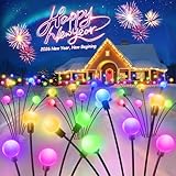 GEARLITE Firefly Solarlampen für Außen Garten 4 Stück, 32 Buntes Led Superhelle Glühwürmchen Weihnachten Aussen Solar, IP65 Wasserdicht Schwingende Garten-Deko für Outdoor Weihnachtsdeko Pathway Yard