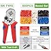 QASYKSLQ Boxed Insulated Clamp VE Terminal Sets Tube Terminal Kit Crimping Tools Ferrule Crimping Pliers HSC8 6-4A 6-6A Silvery(800BX-Silver-6-4)