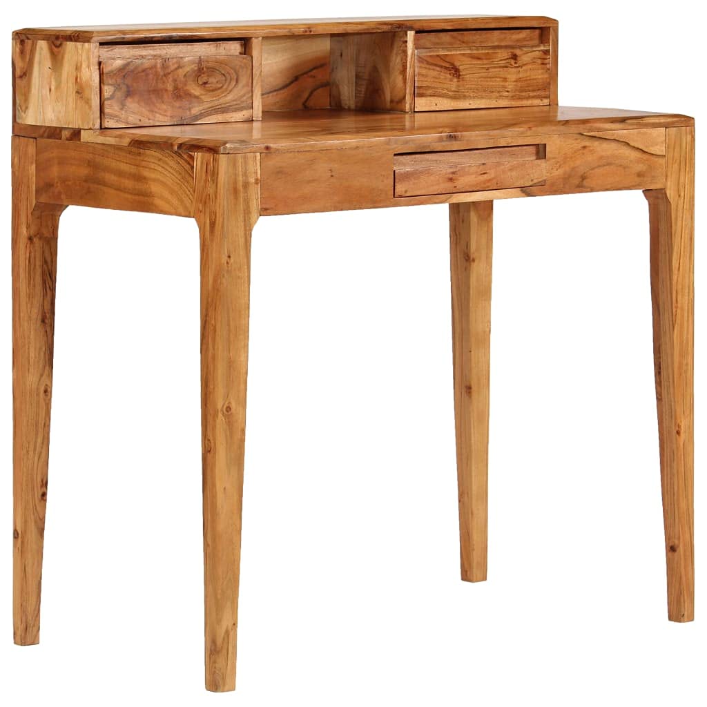 Mesa de oficina, mesa de oficina, mesa de trabajo, mesa de oficina, mesa de trabajo, mesa para oficina, salón, escuela, escritorio con cajones, madera maciza, 88 x 50 x 90 cm