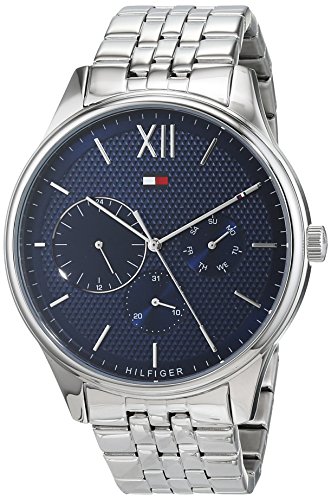 Preisvergleich Produktbild Tommy Hilfiger Herren Multi Zifferblatt Quarz Uhr mit Edelstahl Armband 1791416