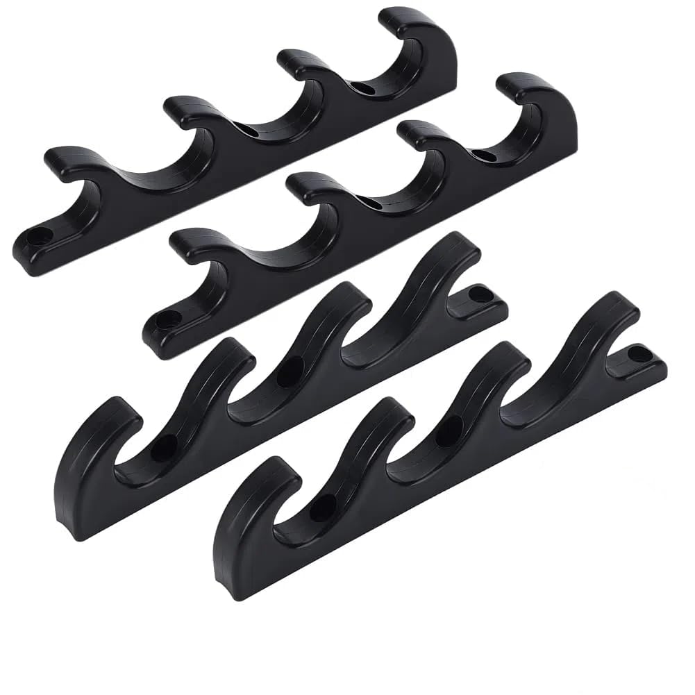 AHANDMAKER 4PCS Black Chaise Lounge Bracket, Multi Position Furniture Chair Buckle, Adjustable Back Support Adjuster for Outdoor Patio Lounge