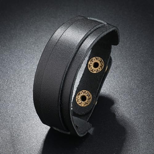 Punk Rock Adjustable Buckle Wristband Pu Leather Cuff Bracelet4
