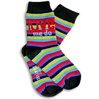 The Beatles Love Me Do Stripes Femme Nouveau Noir Chaussettes (Uk Size 4-7) Size One Size – Image 2