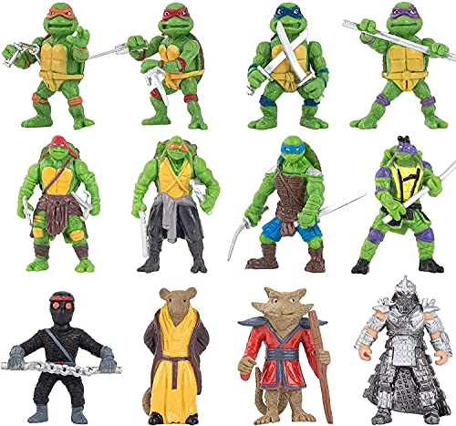 2021 Teenage Mutant Ninja Turtles Action Figures Set of 12 PCS - TMNT Action Figures Ninja Turtles Toy Set - Ninja Turtles Superhero-Leonardo, Michelangelo, Raphael, Donatello, Splinter, Shredder