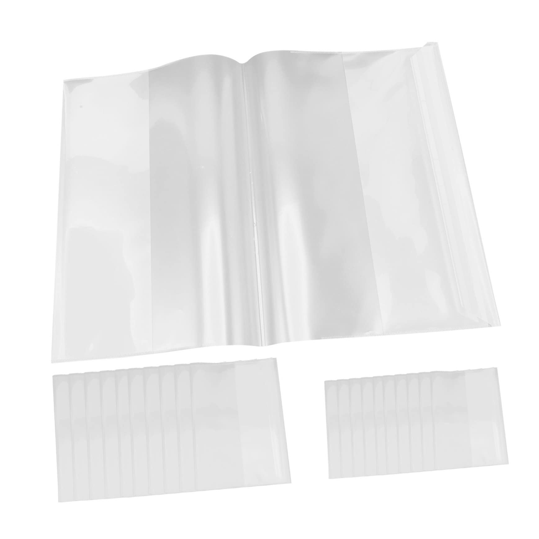 DOITOOL 80 Stck. Teiliges Transparente Buchumschläge für Softcover Schulbücher Wasserdichte Selbstklebende Schutzfolie Abwischbar für Übungshefte Langlebiger Buchschutz für Schüler