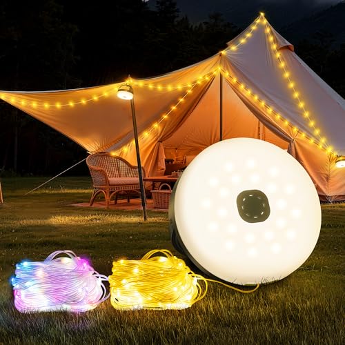 Famgoods Multicolor Camping String Lights 32.8Ft USB Recharge