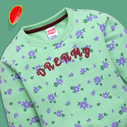 Image of LuvLap Baby Girls Full Sleeve Sweatshirt & Pyjama Set