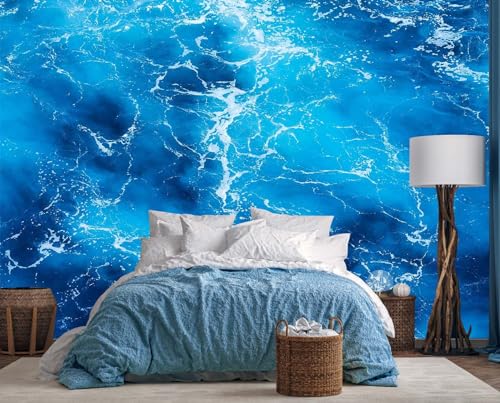 Jdayda Ocean Wallpaper Nature Seascape with Blue SeaWater Wall Mural